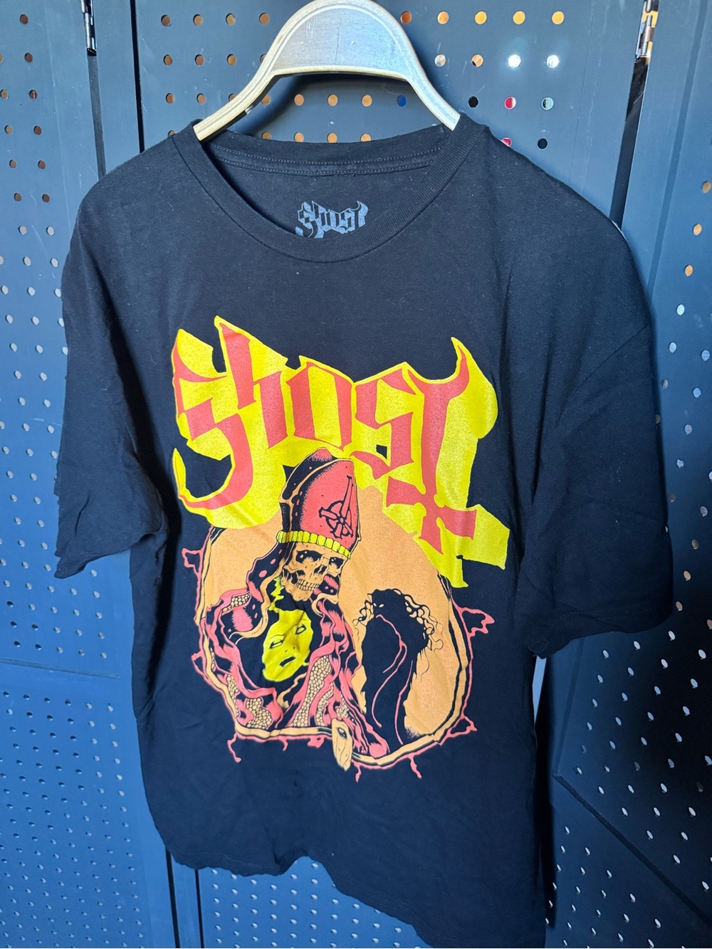 Obey Black Graphic Logo Tee with Faded White Print